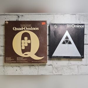 Vintage Quad-Ominos & Tri-Ominos Board Games Set Complete w Instructions